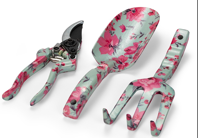 Planteringsspade med blommor